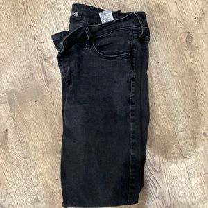 Old navy rockstar mid rise skinny black jeans size 8